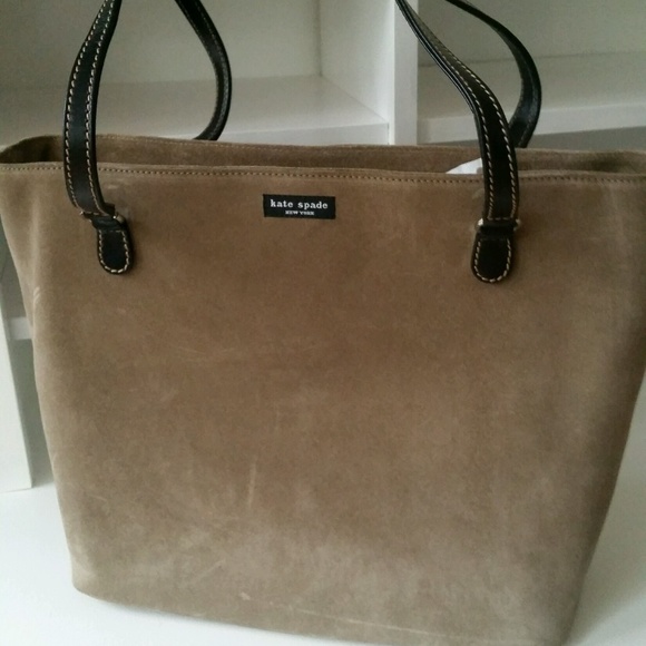 Vintage Kate Spade Suede Satchel Tote - Picture 1 of 6